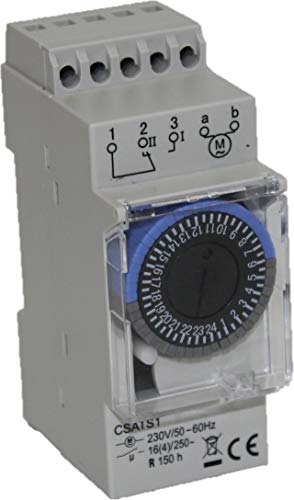 Analoge Zeitschaltuhr mit Gangreserve CSATS1 1 Kanal für Hutschiene/Verteiler von centralsystems GmbH