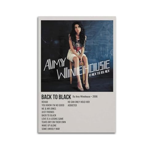 ceok Amy Winehouse Poster Moive Poster, Wandkunst, Dekordruck, Bild, Gemälde für Wohnzimmer, Schlafzimmer, Dekoration, 40 x 60 cm, ungerahmt von ceok