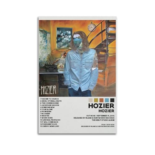 ceok Hozier Poster Tracklist Album Cover Poster Wandkunst Dekor Druck Bild Gemälde für Wohnzimmer Schlafzimmer Dekoration 30 x 45 cm ungerahmt von ceok