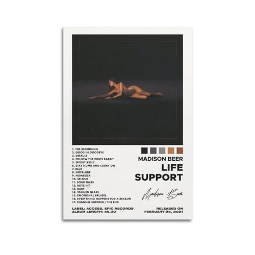 ceok Life Support Poster Madison Beer Limitiertes Poster, Wandkunst, Dekordruck, Bild, Gemälde für Wohnzimmer, Schlafzimmer, Dekoration, 30 x 45 cm, ungerahmt von ceok