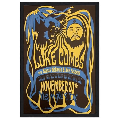 ceok Luke Combs Rap Hip Hop Moive Poster Wandkunst Dekor Druck Bild Gemälde für Wohnzimmer Schlafzimmer Dekoration 30 x 45 cm Stil von ceok