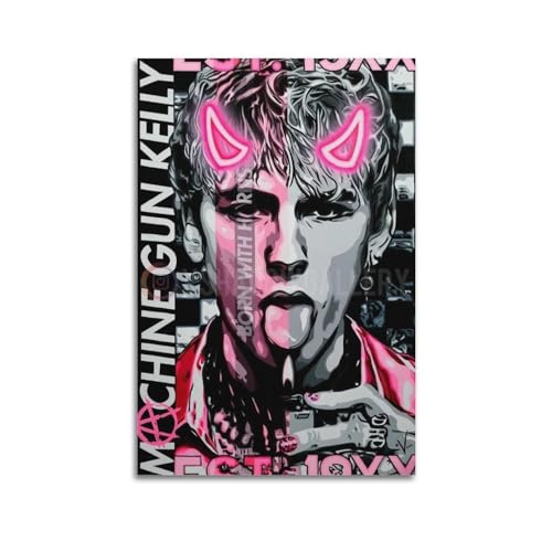 ceok Machine Gun Kelly Moive Poster, Wandkunst, Dekordruck, Bild, Gemälde für Wohnzimmer, Schlafzimmer, Dekoration, 20 x 30 cm, ungerahmt von ceok