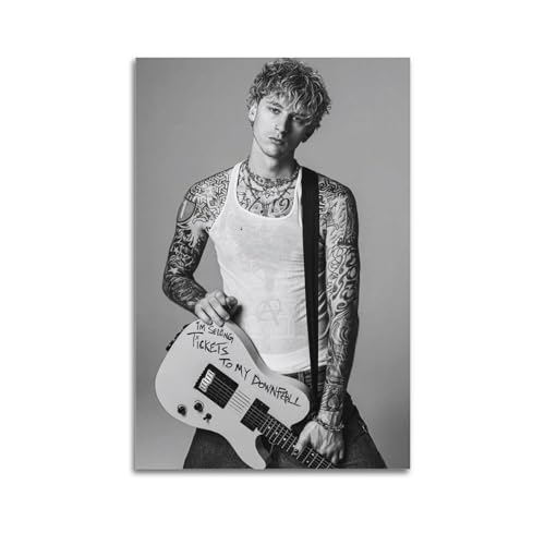 ceok Machine Gun Kelly Moive Poster, Wandkunst, Dekordruck, Bild, Gemälde für Wohnzimmer, Schlafzimmer, Dekoration, 30 x 45 cm, ungerahmt von ceok