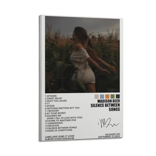 ceok Madison Beer Poster Silence Between Songs New Music Album Cover Moive Poster Wall Art Decor Print Picture Paintings for Living Room Bedroom Decoration 12x18inch(30x45cm) Frame-style von ceok