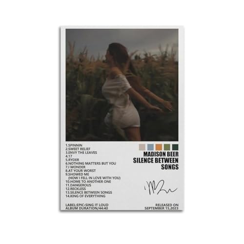 ceok Madison Beer Poster Silence Between Songs New Music Album Cover Poster Wall Art Decor Print Bild Gemälde für Wohnzimmer Schlafzimmer Dekoration 30 x 45 cm ungerahmt ceok Madison Beer Poster Silence Between Songs New Music Album Cover Poster Wall Art Decor Print Bild Gemälde für Wohnzimmer Schlafzimmer Dekoration 30 x 45 cm ungerahmt von ceok