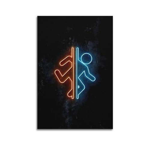 ceok Portal Gaming Schlafzimmer Videospiel Themed Gamer Film Poster Wandkunst Dekor Druck Bild Gemälde für Wohnzimmer Schlafzimmer Dekoration 30 x 45 cm Unrahmen von ceok