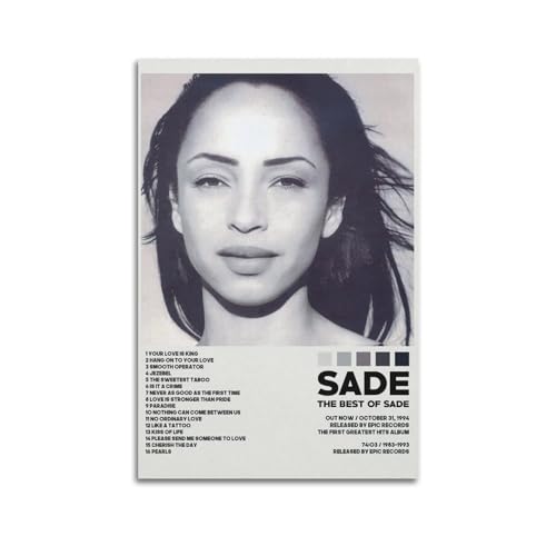 ceok Sade Poster The Best of Sade Moive Poster, Wandkunst, Dekor, Druck, Bild, Gemälde für Wohnzimmer, Schlafzimmer, Dekoration, 30 x 45 cm, ungerahmt von ceok