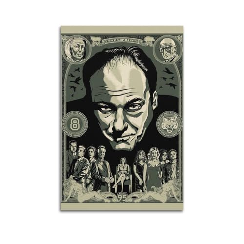 ceok Sopranos Poster Fan Art Moive Poster Wandkunst Dekor Druck Bild Gemälde für Wohnzimmer Schlafzimmer Dekoration 40 x 60 cm Unrahmen-Stil von ceok