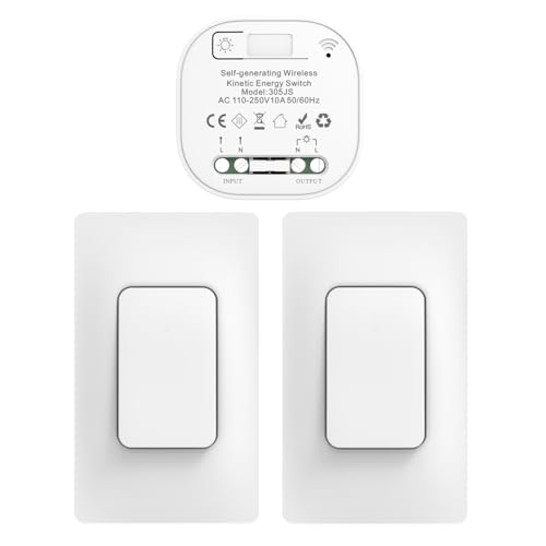 Cerhot funk lichtschalt funkschalt 230v funk lichtschalter ohne batterie set lichtschalter funk wireless light switch funkschalter batterielos funktaster funk-wandschalter für lichter (US 1Gang 2V1 a) Cerhot funk lichtschalt funkschalt 230v funk lichtschalter ohne batterie set lichtschalter funk wireless light switch funkschalter batterielos funktaster funk-wandschalter für lichter (US 1Gang 2V1 a) von cerhot