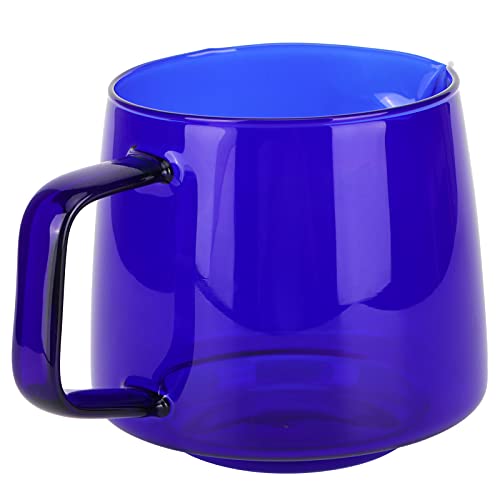 Kaffeetasse, leichte 550 ml, langlebige, sichere Glastasse für heißes Wasser für heißen Tee, Kaffee(Blau) von GZD