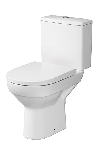 CERSANIT Stand WC mit Spülkasten Komplett | Toiletten mit Toilettensitz aus Duroplast mit Absenkautomatik | Kloschüssel mit Waagerecht Ablauf - 36,5 cm Breite | Stand WC aus Keramik | Farbe: Weiß CERSANIT Stand WC mit Spülkasten Komplett | Toiletten mit Toilettensitz aus Duroplast mit Absenkautomatik | Kloschüssel mit Waagerecht Ablauf - 36,5 cm Breite | Stand WC aus Keramik | Farbe: Weiß von cersanit