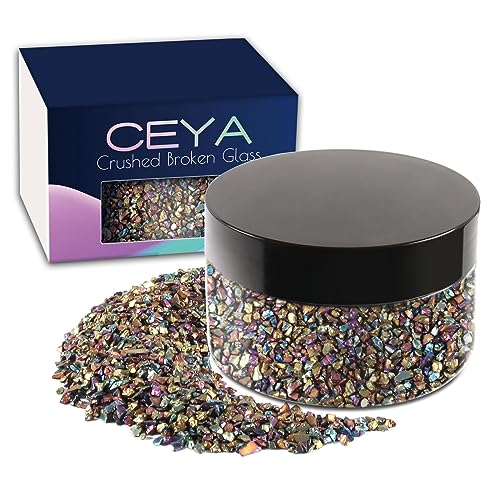 Ceya Crushed unregelmäßiges Glas 5.3oz/150 g Farbverlauf AB Metallic Kristallchips gebrochenes Glas Glitzer 2-4 mm Handwerk Glitzer für Nagelkunst Epoxidharz Form Telefonkasten Schmuckherstellung Ceya Crushed unregelmäßiges Glas 5.3oz/150 g Farbverlauf AB Metallic Kristallchips gebrochenes Glas Glitzer 2-4 mm Handwerk Glitzer für Nagelkunst Epoxidharz Form Telefonkasten Schmuckherstellung von ceya