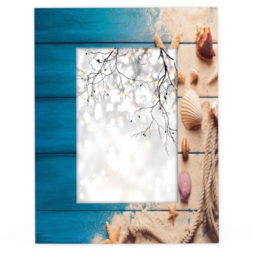Summer Sea Shells Sarfish Blue Wooden 4x6 Picture Frame, Solid Wood 4x6 Photo Frame Fits to 4x6 Inch Photo, High Definition Acrylic 4x6 Picture Frames for Tabletop & Wall Display Home Decor Frame Summer Sea Shells Sarfish Blue Wooden 4x6 Picture Frame, Solid Wood 4x6 Photo Frame Fits to 4x6 Inch Photo, High Definition Acrylic 4x6 Picture Frames for Tabletop & Wall Display Home Decor Frame von cfpolar