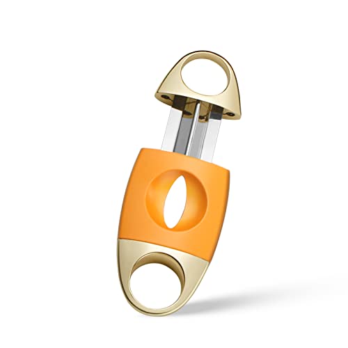 Zigarrenschneider V Cut Edelstahlklinge Zigarrenschneider Guillotine Zigarrenschneider (Gold) von cgaplus