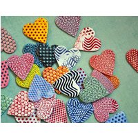 Valentine Magnete - Bunte Keramik Herz von chARiTyelise