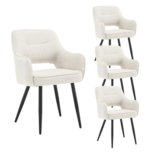 chairus 4er Set Esszimmerstühle Gepolsterte Küchenstühle aus Chenille Essstühle Armlehnstuhl für Wohnzimmer Akzentstühle mit Armlehne Schlafzimmer,Beige chairus 4er Set Esszimmerstühle Gepolsterte Küchenstühle aus Chenille Essstühle Armlehnstuhl für Wohnzimmer Akzentstühle mit Armlehne Schlafzimmer,Beige von chairus