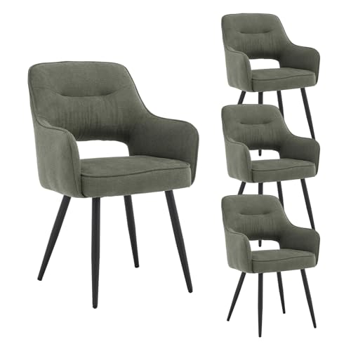 chairus 4er Set Esszimmerstühle Gepolsterte Küchenstühle aus Chenille Essstühle Armlehnstuhl für Wohnzimmer Akzentstühle mit Armlehne Schlafzimmer,Grün chairus 4er Set Esszimmerstühle Gepolsterte Küchenstühle aus Chenille Essstühle Armlehnstuhl für Wohnzimmer Akzentstühle mit Armlehne Schlafzimmer,Grün von chairus