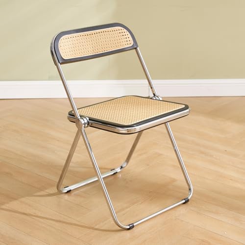 chairus Klappstühle Rattan Küchenstuhl mit Rückenlehne, Esszimmerstühle klappbar für Esszimmer, Gepolsterte Klappstuhl Metall für Wohnzimmer Restaurant chairus Klappstühle Rattan Küchenstuhl mit Rückenlehne, Esszimmerstühle klappbar für Esszimmer, Gepolsterte Klappstuhl Metall für Wohnzimmer Restaurant von chairus