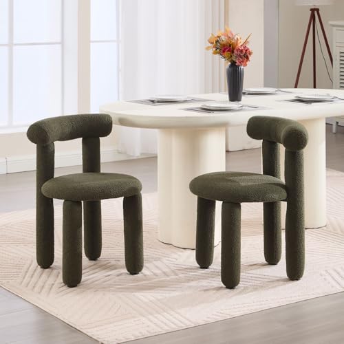 chairus Küchenstühle 2er Set Kunstfell Esszimmerstühle ohne Armlehne Moderne Akzentstühle für Esszimmer Gepolsterte Stühle Wohnzimmer Küche, Grün chairus Küchenstühle 2er Set Kunstfell Esszimmerstühle ohne Armlehne Moderne Akzentstühle für Esszimmer Gepolsterte Stühle Wohnzimmer Küche, Grün von chairus