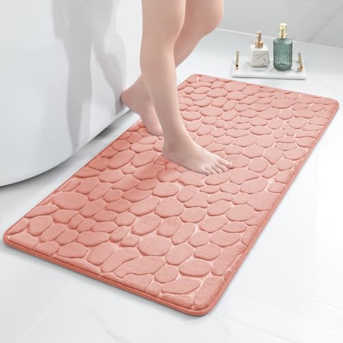 chakme Badematte Memoryschaum Badteppich Memory Foam Duschvorleger Saugfähige Badvorleger Badezimmerteppich Duschmatte Deko Fussmatte rutschfeste Matte für Badezimmer Wohnzimmer 60x120 cm, Rosa chakme Badematte Memoryschaum Badteppich Memory Foam Duschvorleger Saugfähige Badvorleger Badezimmerteppich Duschmatte Deko Fussmatte rutschfeste Matte für Badezimmer Wohnzimmer 60x120 cm, Rosa von chakme