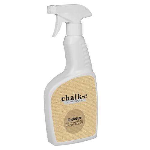 chalk-it Möbel Entfetter 500ml Reiniger Möbelreiniger Fettlöser Holz MDF PVC Holzplatten Schmutzentferner auf Wasserbasis zur Verwendung vor dem Streichen mit Kreidefarbe von chalk-it