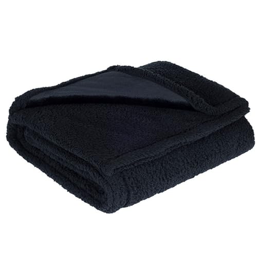 Boonger Blanket Waterproof, Lovers Blanket Waterproof, Double-Sided Fluffy Soft Cozy Waterproof Blanket, Soft Plush Reversible Blanket Washable, Geeignet für Betten, Sofas (Schwarz,71x100 cm) von champracer