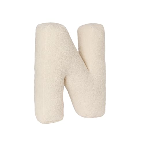champracer Buchstaben Kissen, Englisches Alphabet Kissen, Initialenkissen, Buchstabenkissen Mit Englischem Alphabet Von A Bis Z, für Sofa, Schlafzimmer, Wohnzimmerdekor (N,40 * 35 * 10 cm) von champracer