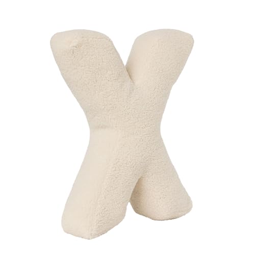 champracer Buchstaben Kissen, Englisches Alphabet Kissen, Initialenkissen, Buchstabenkissen Mit Englischem Alphabet Von A Bis Z, für Sofa, Schlafzimmer, Wohnzimmerdekor (X,40 * 35 * 10 cm) von champracer