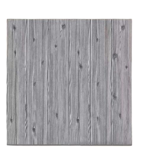 Holz Optik Paneele, 3D Akustikpaneele Selbstklebend,10 Stück 3D Wandpaneele Selbstklebend Holzoptik 70 x 70 cm,Holz Wandpaneele in Holzoptik, für Innerwand, Wohnzimmer, Schlafzimmer (black) von champracer