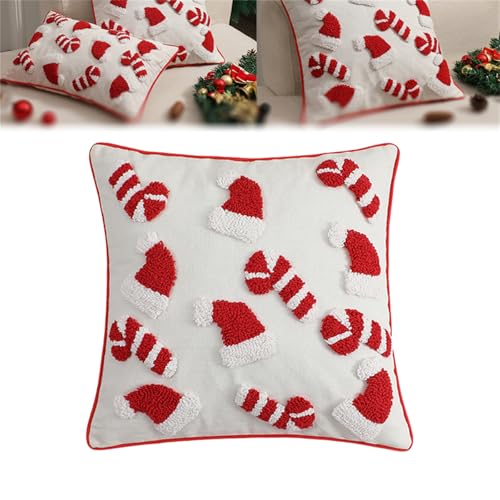 Kissenbezug Weihnachten, Weihnachts Kissen, Weihnachtskissen Mit FüLlung, Kissen Weihnachten Weihnachtskissen FüR Couch Moderne Minimalistische Weihnachten 3D PlüSch Kissen (1 Stück, 30x50 cm) von champracer