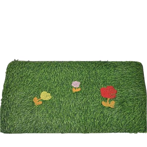 Kunstrasen-Fußmatte, dicker Rasenteppich für drinnen und draußen,Realistische Kunstrasenmatte,40x60cm Kunstrasenteppich mit PRT-Rückseite ohne Schmutz, haustierfreundlich,synthetische Fußmatte (H) von champracer