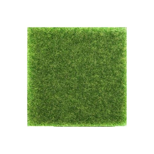 Kunstrasen zum Basteln Miniatur,Kunstrasen, Kunstrasen Rasen Gras Pflanzen for Miniatur-Puppenhaus,1 Stück Kunststoff Rasen Teppich 31x31cm Mini Landschaft Gras Kunstrasen Miniaturgarten (Grün) von champracer