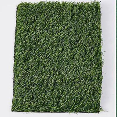 Kunstrasenteppich 1x1m, Kunstrasen 30 mm Höhe,Kunstgras Realistischer Kunstrasen Rasen Synthetisch mit Drainagelöchern Hundegrasmatte Garten Hinterhof Patio Balkon,Natürliche Simulation (dick 2CM) von champracer