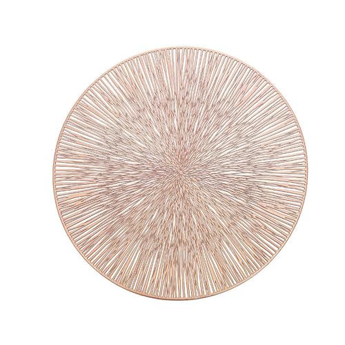 Tischset Abgrifffeste Platzdeckchen Abwaschbar KüRbisse Platzset Schmutzabweisend Und Waschbare HitzebestäNdig, FüR KüChe Speisetisch, Größe:38 cm (Rose Gold,6er Set) von champracer