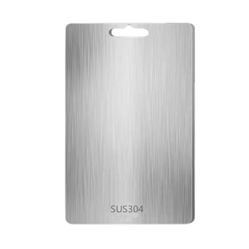 Schneidebrett aus reinem Titan für Küche, Edelstahl-Schneidebrett, doppelseitig, Für Leicht Zu Reinigen Titanium Cutting Board Zum Backen Von Fleisch, Obst, Gemüse (46x30 cm) von champracer