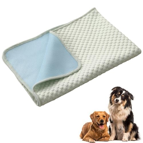 champracer 2 Stück Kühlmatte Hund, Die Innovative Kühlmatte Für Hunde, Ungiftig Kühlkissen für Haustiere, Selbstkühlend Kühlendes Hundebett, für Drinnen, Draußen und Auto (Hellgrün,60x50 cm) champracer 2 Stück Kühlmatte Hund, Die Innovative Kühlmatte Für Hunde, Ungiftig Kühlkissen für Haustiere, Selbstkühlend Kühlendes Hundebett, für Drinnen, Draußen und Auto (Hellgrün,60x50 cm) von champracer
