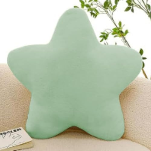champracer Kuschelkissen Kinder Sternkissen Plüsch Kissen Dekokissen für kuschelecke kinderzimmer, Weiche Flauschige Sternform Zierkissen Sofakisse für Heimdekoration (Grün,50 cm) von champracer