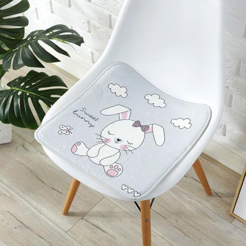 champracer Quadratische Stuhlkissen Kinder,Sitzkissen Kinder,Sitzkissen Schule Babys, für Home Office Auto Kinderschule (Wolke Hase, 30cm*30cm) von champracer