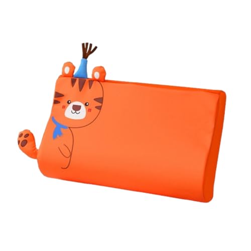 champracer Schlummerkids Kissen Original,Kinderkissen für Besserenund Gesünderen, Calmly Ergonomisch, Kawaii Tiere Kissen, Atmungsaktiv und Hautfreundlich （Mit Kopfkissenbezug） (Tiger,50 * 30 cm) von champracer
