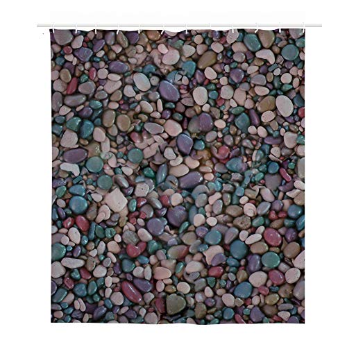 CHAQLIN Stein Muster Duschvorhang Liner Umweltfreundlich Home Bad Decor Wasserabweisend 180 x 168 cm, Stone-1, M von chaqlin