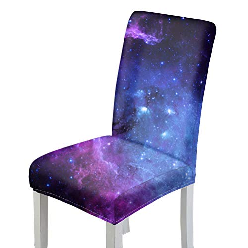 chaqlin Esszimmerstuhl Schonbezüge Protector mit Galaxy Space Pattern Anti-Staub Schreibtischstuhl Sitzkissen für Esszimmer, Hotel, Bankett, Zeremonie Stuhlbezug von chaqlin
