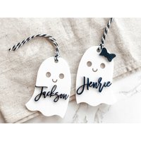 Boo Korb Tags, Halloween-Korb-Tag, Geist-Tag, Halloween Namensschild, Süßes Oder Saures Tasche Halloween-Dekor, Halloween-Tags von charlieandpinesigns