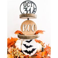Halloween-Dekor, Tiered Tablett Dekor, Herbst Bauernhaus Bundle, Zeichen von charlieandpinesigns
