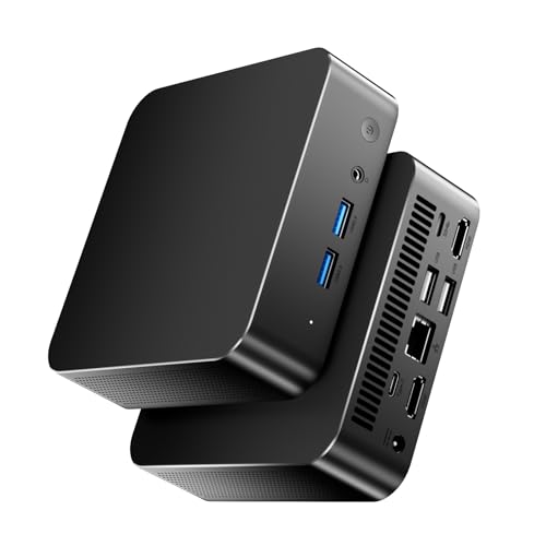 chatreey T9H Mini PC mit Intel N150 (Bis zu 3.6GHz, 4C/4T) 8GB+256GB, Windows 11 Pro Micro Computer mit Dual Typ-C, 4K Triple Display, WiFi 6, BT 5.2, USB 3.0 für Büro, Business und Home Office von chatreey