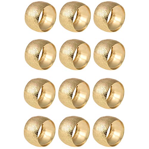 Gold Serviettenschnalle, moderne Runde Metall Serviettenring für Hochzeitsbankett Party Decor Set von 12 von cheerfulus