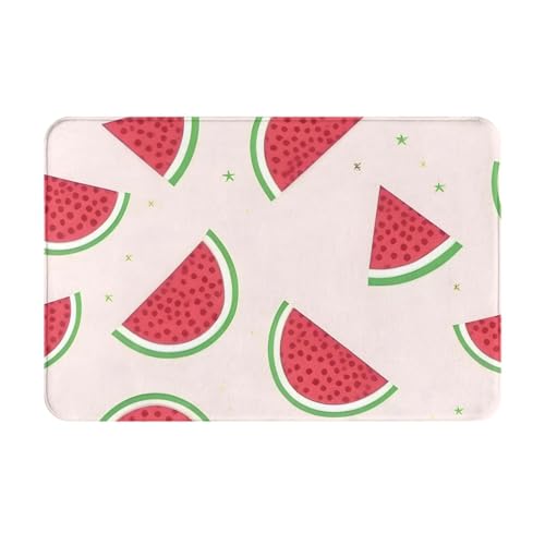 chenfandi Fußmatte mit Wassermelonenfront, saugfähige und rutschfeste Willkommensmatte, 60 x 40 cm, für Foyer, Eingang, Schlafzimmer von chenfandi