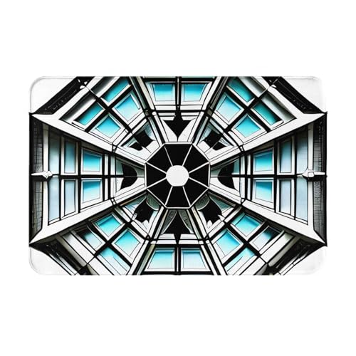 chenfandi Octagon Buildingfront Fußmatte, saugfähige und rutschfeste Willkommensmatte, 60 x 40 cm, für Foyer, Eingang, Schlafzimmer von chenfandi