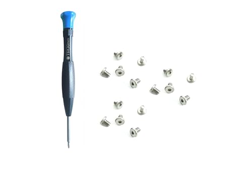 ChenGong - 15-teiliges M2 x 3 mm Torx T5 Schrauben + Schraubendreher-Set, Laptopschraube, Flachkopf, Silber ChenGong - 15-teiliges M2 x 3 mm Torx T5 Schrauben + Schraubendreher-Set, Laptopschraube, Flachkopf, Silber von chengong