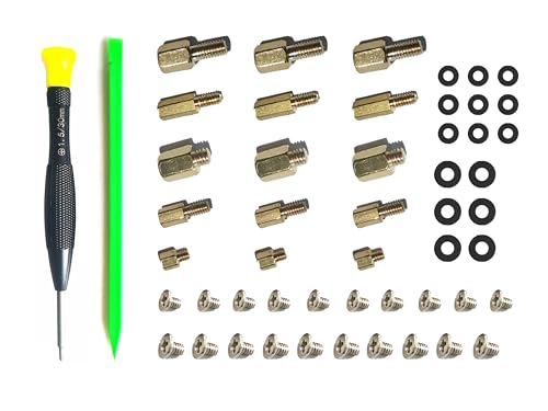 ChenGong - 50 Stück M.2 NVMe SSD-Schrauben, M.2 Abstandshalter und Befestigungsschrauben, Nylon-Unterlegscheibe + Magnetschraubendreher + Kunststoff-Hebelstab-Kit für Motherboard, für ChenGong - 50 Stück M.2 NVMe SSD-Schrauben, M.2 Abstandshalter und Befestigungsschrauben, Nylon-Unterlegscheibe + Magnetschraubendreher + Kunststoff-Hebelstab-Kit für Motherboard, für von chengong