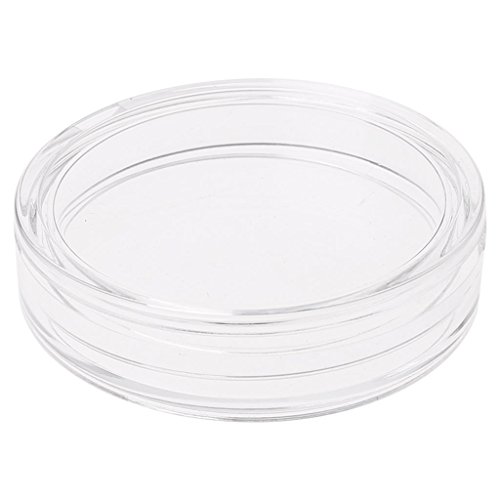 chenpaif 38,6 mm durchsichtige runde Acrylmünze Kapsel Aufbewahrungsbox Halter Fall für Silber 2 Unzen von chenpaif